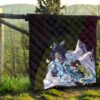 Demon Slayer Anime Premium Quilt - Pretty Shinobu Butterflies With Giyuu Wave Quilt Blanket 13