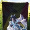 Demon Slayer Anime Premium Quilt - Pretty Shinobu Butterflies With Giyuu Wave Quilt Blanket 5