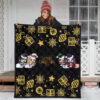 Demon Slayer Anime Premium Quilt - Tanjiro Nezuko Rengoku And Muichiro Xmas Gift Christmas Symbol Quilt Blanket 3