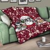 Demon Slayer Anime Premium Quilt - Tanjiro Nezuko Rengoku Muichiro Xmas Gift Christmas Symbol Red Quilt Blanket 17