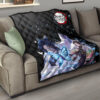Demon Slayer Anime Pretty Shinobu With Butterflies Cherry Blossom Premium Quilt Blanket 15