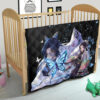 Demon Slayer Anime Pretty Shinobu With Butterflies Cherry Blossom Premium Quilt Blanket 21