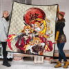 Demon Slayer Anime Rengoku Fire Breath Power Red Sun Premium Quilt Blanket 1