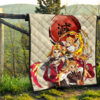 Demon Slayer Anime Rengoku Fire Breath Power Red Sun Premium Quilt Blanket 13