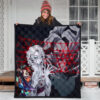 Demon Slayer Anime Rui Spider Demon Web Vs Tanjiro Premium Quilt Blanket 3