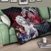 Demon Slayer Anime Rui Spider Demon Web Vs Tanjiro Premium Quilt Blanket 17