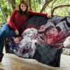 Demon Slayer Anime Rui Spider Demon Web Vs Tanjiro Premium Quilt Blanket 11