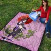 Demon Slayer Anime Shinobu Wearing Modern Clothes Purple Theme Premium Quilt Blanket 9