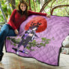 Demon Slayer Anime Shinobu Wearing Modern Clothes Purple Theme Premium Quilt Blanket 11