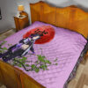 Demon Slayer Anime Shinobu Wearing Modern Clothes Purple Theme Premium Quilt Blanket 19
