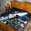 Demon Slayer Anime Tanjiro Fighting Moments Water Power Premium Quilt Blanket 19