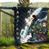 Demon Slayer Anime Tanjiro Fighting Moments Water Power Premium Quilt Blanket 13