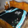 Demon Slayer Anime Tanjiro Kanji Water Dragon Power Power Black Premium Quilt Blanket 19