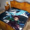 Demon Slayer Anime Tanjiro Water Dragon Power Sword Fighting Premium Quilt Blanket 19