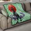 Demon Slayer Anime Tanjiro Wearing Modern Clothes Green Theme Premium Quilt Blanket 15