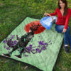 Demon Slayer Anime Tanjiro Wearing Modern Clothes Green Theme Premium Quilt Blanket 9