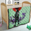 Demon Slayer Anime Tanjiro Wearing Modern Clothes Green Theme Premium Quilt Blanket 21