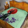 Demon Slayer Anime Tanjiro Wearing Modern Clothes Green Theme Premium Quilt Blanket 19