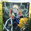 Demon Slayer Anime Zenitsu Lightning Breath Power Eye Premium Quilt Blanket 5