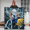 Demon Slayer Anime Zenitsu Lightning Breath Power Eye Premium Quilt Blanket 3
