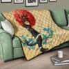 Demon Slayer Anime Zenitsu Wearing Modern Clothes Yellow Theme Premium Quilt Blanket 17