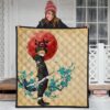 Demon Slayer Anime Zenitsu Wearing Modern Clothes Yellow Theme Premium Quilt Blanket 3