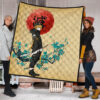 Demon Slayer Anime Zenitsu Wearing Modern Clothes Yellow Theme Premium Quilt Blanket 1