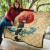 Demon Slayer Anime Zenitsu Wearing Modern Clothes Yellow Theme Premium Quilt Blanket 11