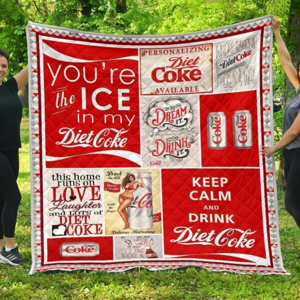 Diet Coke Quilt Blanket Funny Gift For Soft Drink Lover