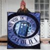 Doctor Who Tardis Quilt Blanket Funny Gift Idea For Fan 3