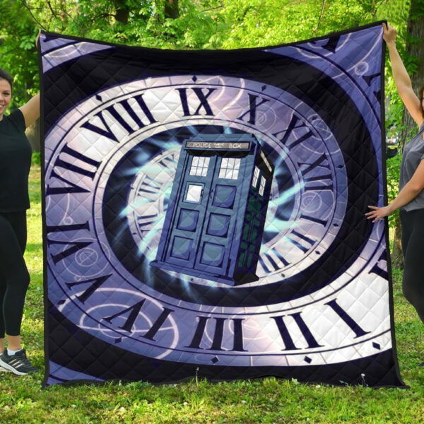 Doctor Who Tardis Quilt Blanket Funny Gift Idea For Fan