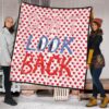 Don't Look Back Red Heart Patterns Premium Quilt Blanket 1