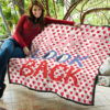 Don't Look Back Red Heart Patterns Premium Quilt Blanket 11