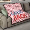 Don't Look Back Red Heart Patterns Premium Quilt Blanket 15