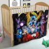 Dragon Ball Anime DB Goku Vs Villains Golden Shenron Dragon Premium Quilt Blanket 21