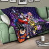 Dragon Ball Anime DB Goku Vs Villains Purple Galaxy Premium Quilt Blanke 17