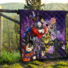 Dragon Ball Anime DB Goku Vs Villains Purple Galaxy Premium Quilt Blanke 13