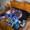 Dragon Ball Anime DB Main Characters Super Saiyan In Universe Premium Quilt Blanket 19