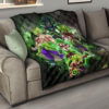 Dragon Ball Anime DB Super Saiyan Broly Moments Green Vapor Galaxy Premium Quilt Blanket 15