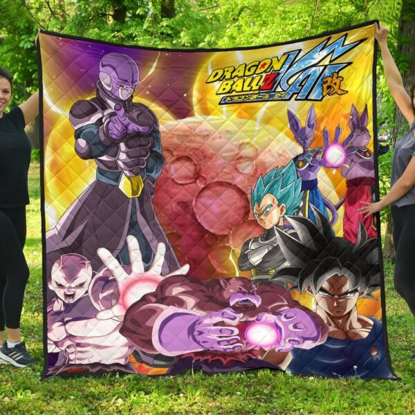 Dragon Ball Anime DB Text Main Characters Orange Balls Premium Quilt Blanke