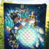 Dragon Ball Anime Premium Quilt | DB Characters Vegeta Goku Power Kamehameha Blue Galaxy Quilt Blanket 5