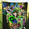 Dragon Ball Anime Premium Quilt | DB Goku And Vegeta Green Power Galaxy Quilt Blanket 5