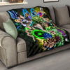 Dragon Ball Anime Premium Quilt | DB Goku And Vegeta Green Power Galaxy Quilt Blanket 15