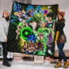 Dragon Ball Anime Premium Quilt | DB Goku And Vegeta Green Power Galaxy Quilt Blanket 1