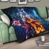 Dragon Ball Anime Premium Quilt - DB Goku Jiren Toppo Power Burst Limit Blue Explosion Quilt Blanket 17