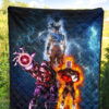 Dragon Ball Anime Premium Quilt - DB Goku Jiren Toppo Power Burst Limit Blue Explosion Quilt Blanket 5