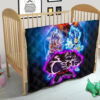 Dragon Ball Anime Premium Quilt - DB Super Saiyan Colorful Power Burst Limit Quilt Blanket 19