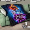 Dragon Ball Anime Premium Quilt - DB Super Saiyan Colorful Power Burst Limit Quilt Blanket 15