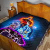 Dragon Ball Anime Premium Quilt - DB Super Saiyan Colorful Power Burst Limit Quilt Blanket 17