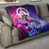 Dragon Ball Anime Premium Quilt - DB Super Saiyan Fighting Burst Limit Red And Blue Quilt Blanket 15